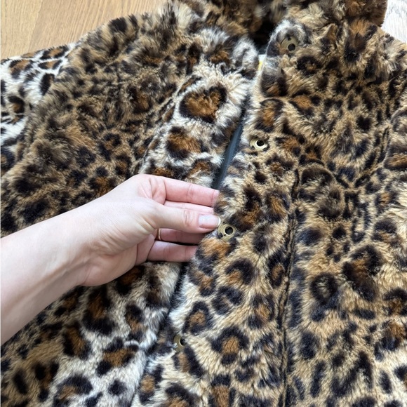 C&C California Girls “Cool Cat” Faux Fur Leopard Print Coat - Size 5T - Like New - Picture 4 of 8